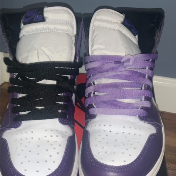 Retro 1 court purples size 10 - Picture 2 of 4